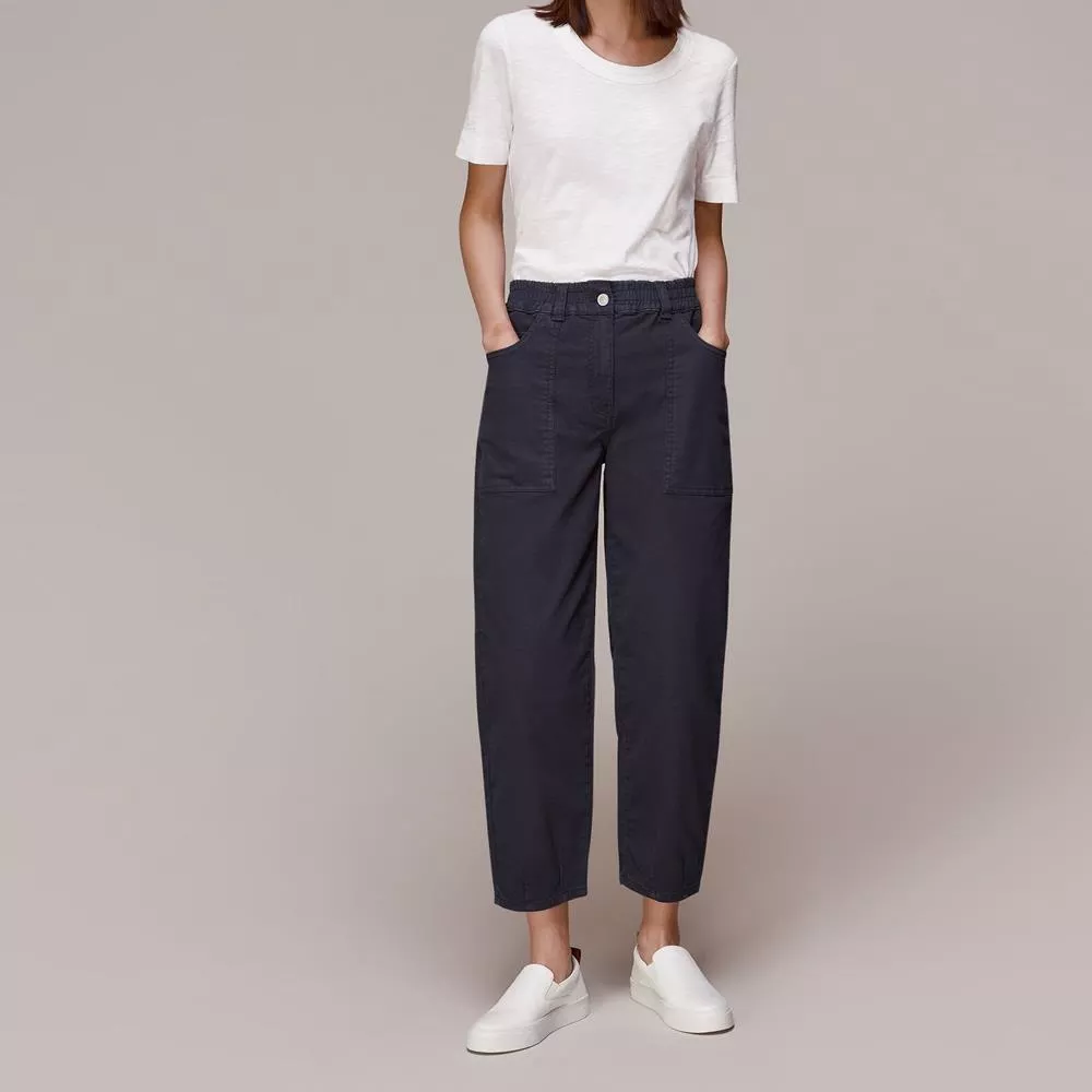 Whistles Tessa Black Casual Trousers